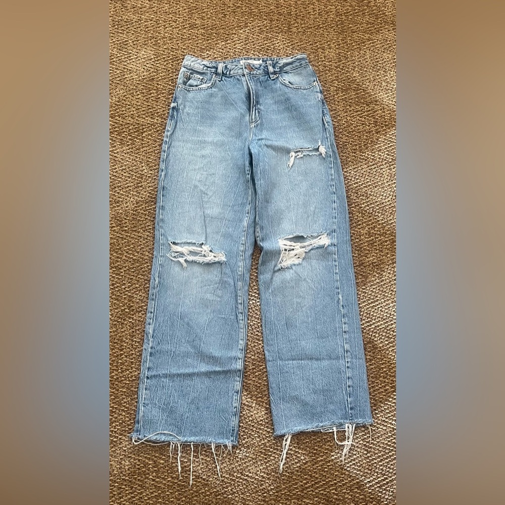 Garage Denim, Large/Wide Leg, Light Wash, Size 5/27